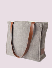 Hello Weekend Taupe Tote