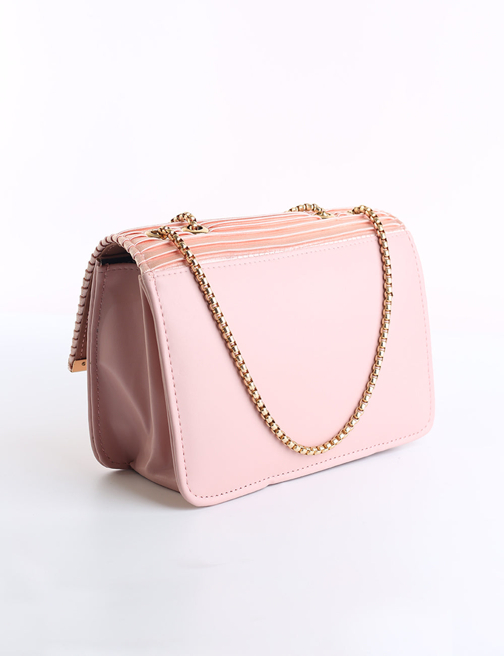 Textured Pleated Crossbody Bag