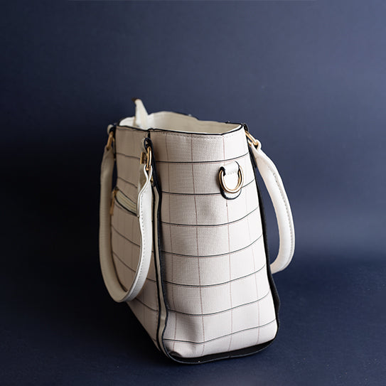 Classic Grid Pattern Tote Bag